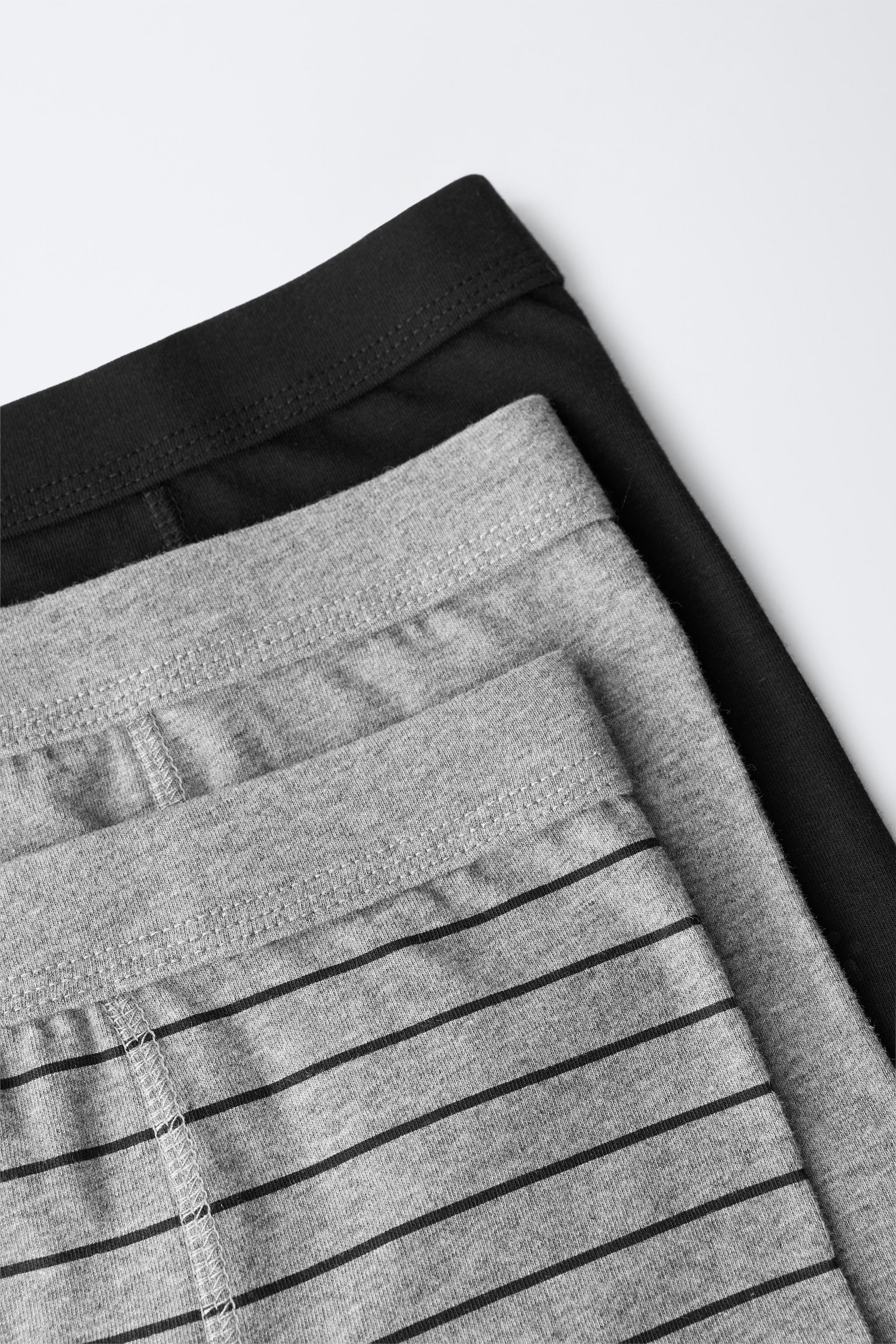 6-14 ANS / LOT DE CINQ BOXERS RAYURES ET UNIS